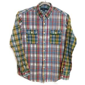 Ralph Lauren Shirt Mens XL Multi Color Madras Plaid Classic Fit Button Down‎